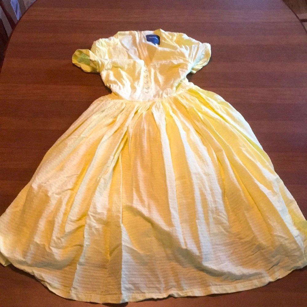 Modcloth Fabulous Fit & Flare Shirt Dress in buttercup daffodil yellow 🌼
